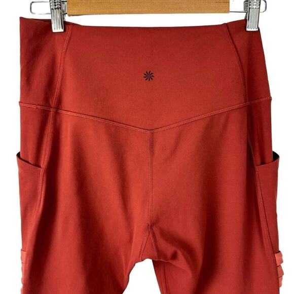 Athleta Salutation Stash Pocket II Twist 7/8 Tight in Russet Brown High Rise L - Picture 9 of 16
